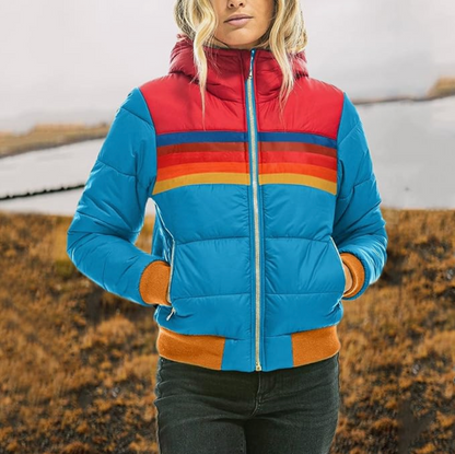 Sierra™ - Retro Gestreifte Pufferjacke