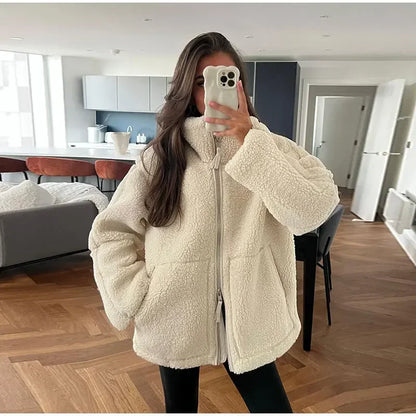 Mystique & Co™ Teddy Jacke Gepolstert Gemütlich