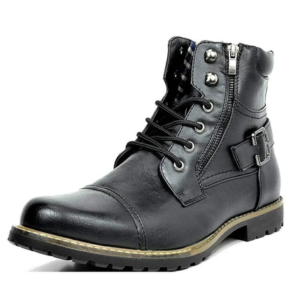 Phoenix | Leder-Schnürstiefeletten