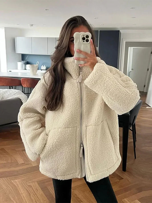 Mystique & Co™ Teddy Jacke Gepolstert Gemütlich