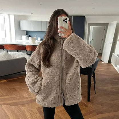 Mystique & Co™ Teddy Jacke Gepolstert Gemütlich
