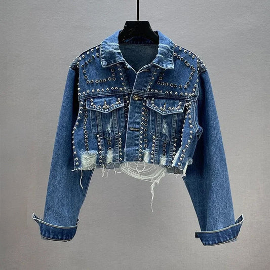 Sofia Amoretti Nieten Denim Jacke