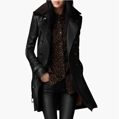 Clara | Leder-Trenchcoat