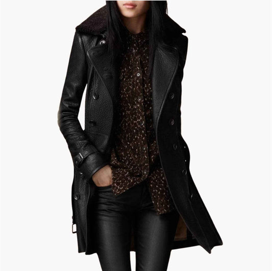 Clara | Leder-Trenchcoat