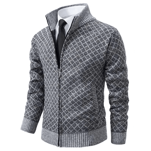 Windsor | Rautenstrick-Cardigan mit Reißverschluss