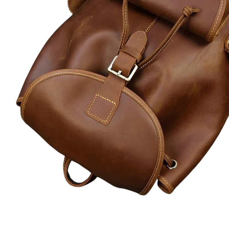 Unisex Crazy Horse Leder Rucksack