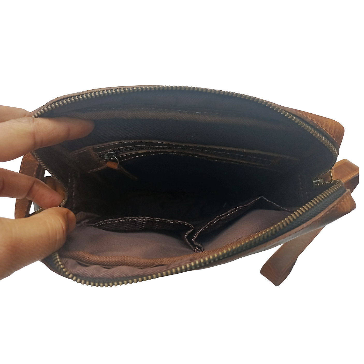 Hunter Braun Leder Damen Tasche