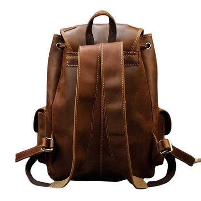 Unisex Crazy Horse Leder Rucksack