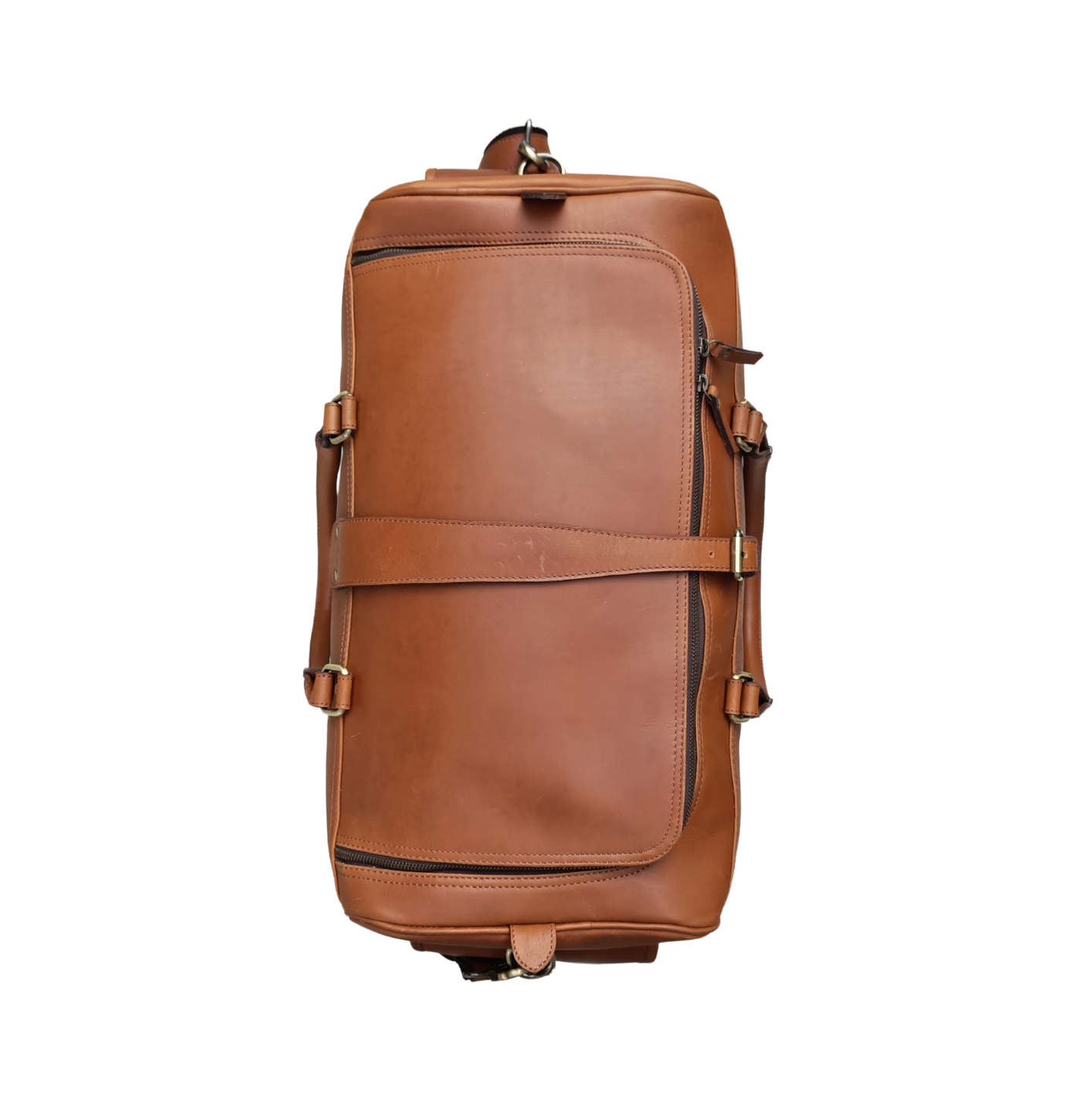 Braune Leder-Wochenendtasche