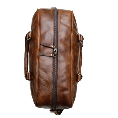 Glänzende Hunter Leder Damen Mini Reisetasche