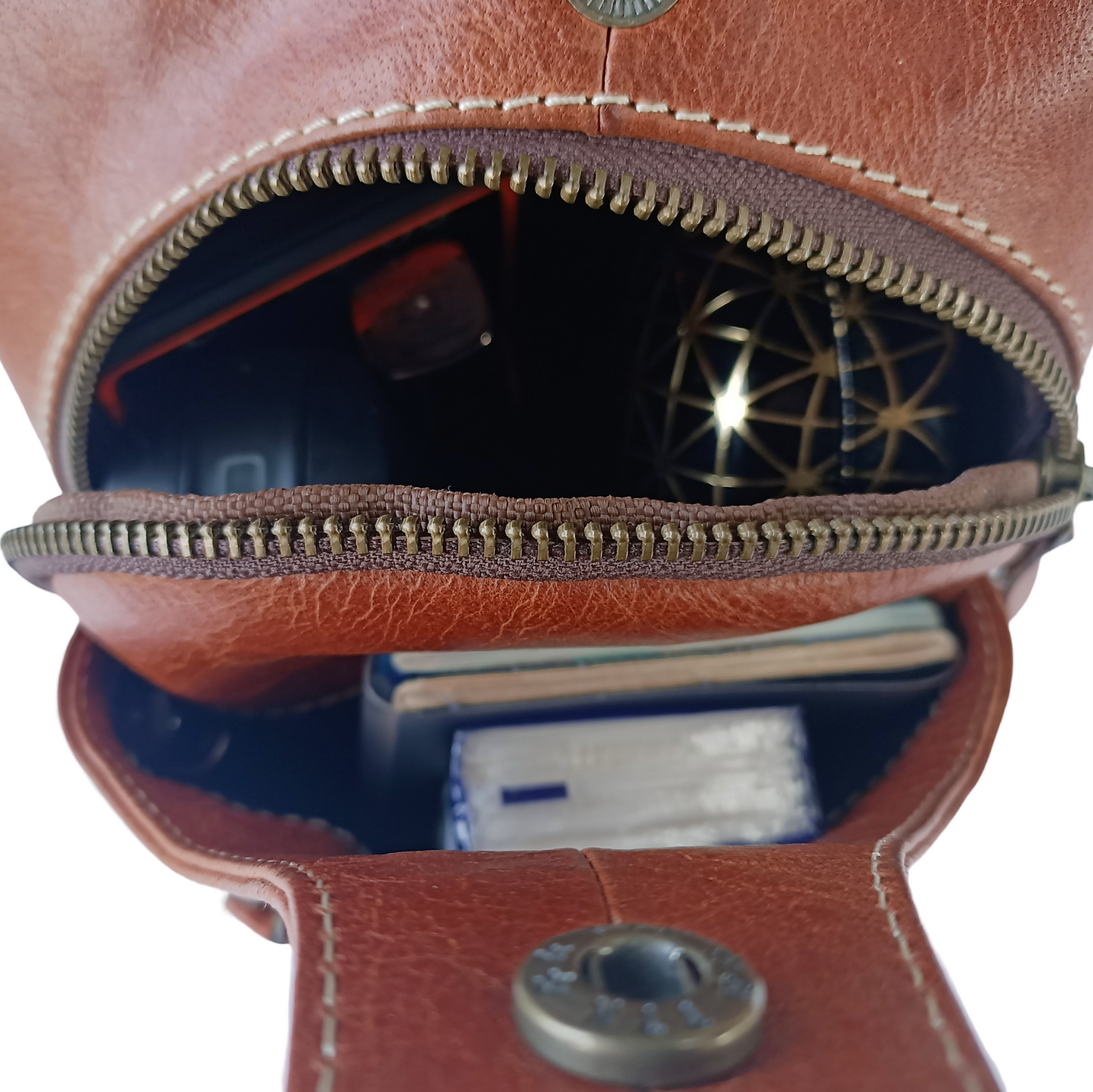 Portabler Leder Rucksack