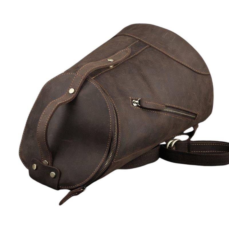 Vintage Leder Rucksack Tasche College