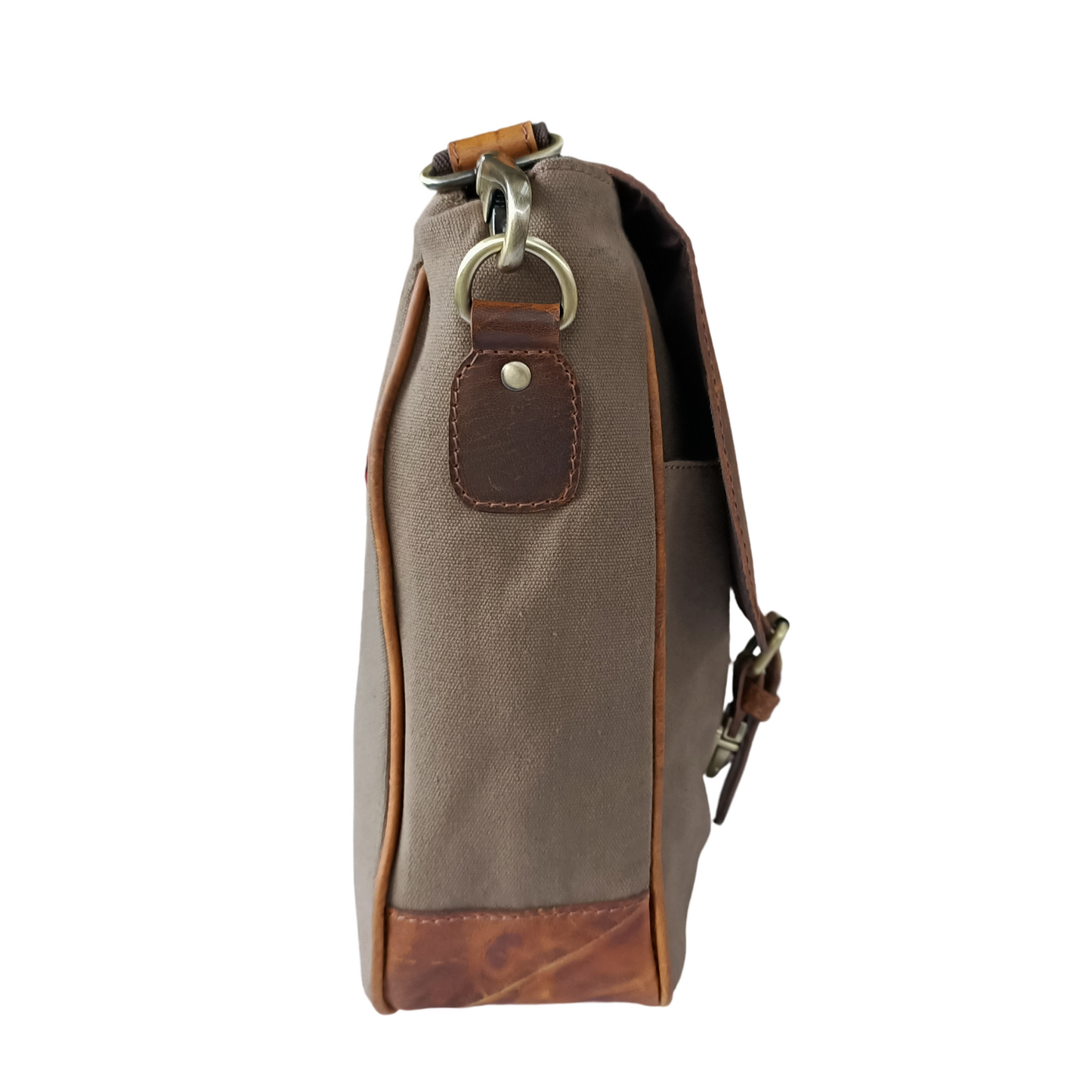 Canvas Hunter Braune Leder Laptop Tasche