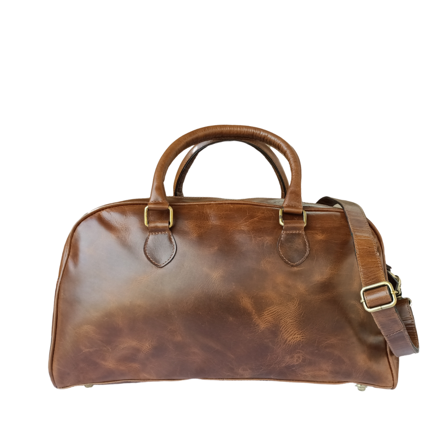 Glänzende Hunter Leder Damen Mini Reisetasche