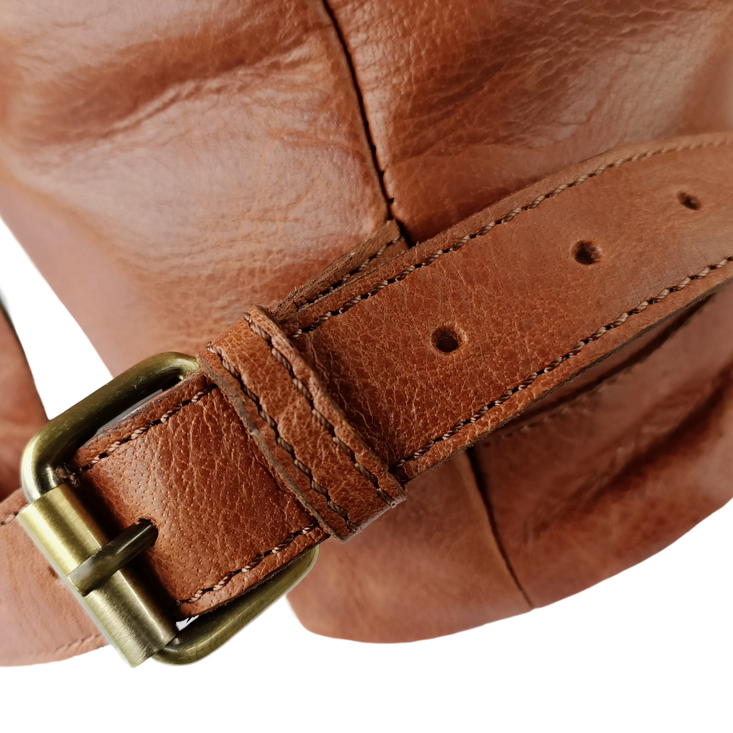 Dunkelbrauner Leder-Rucksack