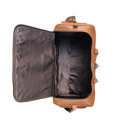 Braune Leder-Wochenendtasche