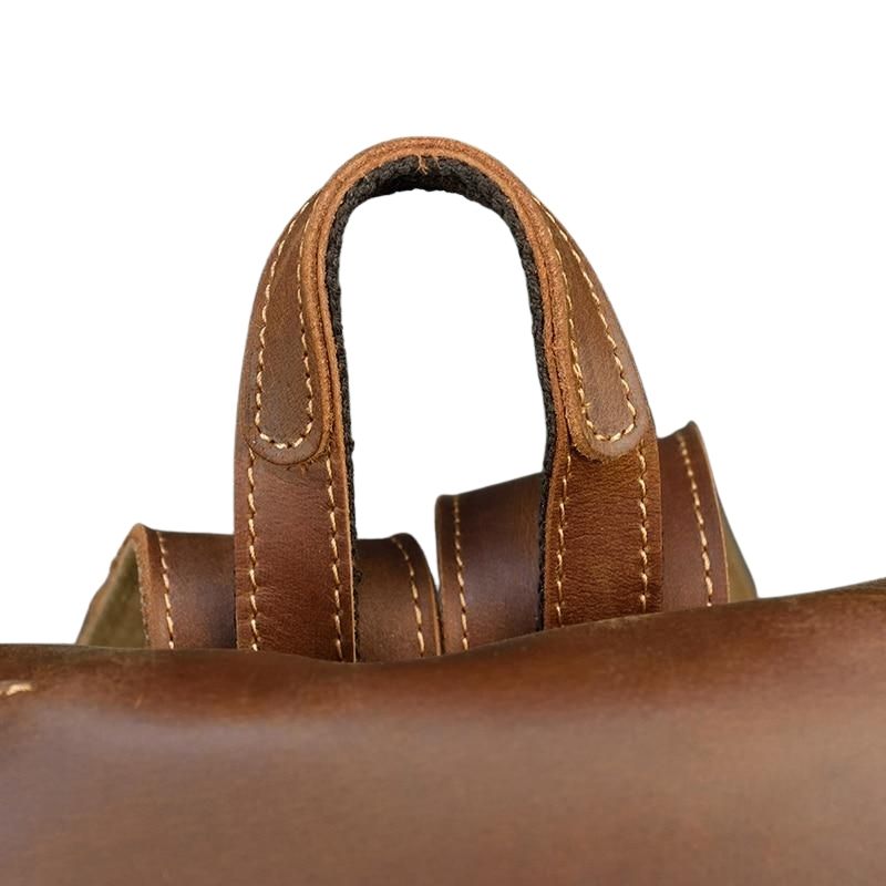 Unisex Crazy Horse Leder Rucksack