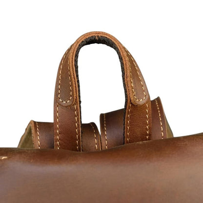 Unisex Crazy Horse Leder Rucksack