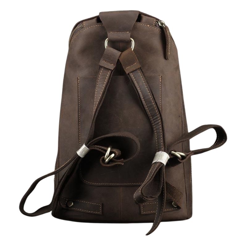 Vintage Leder Rucksack Tasche College