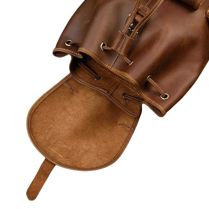 Unisex Crazy Horse Leder Rucksack