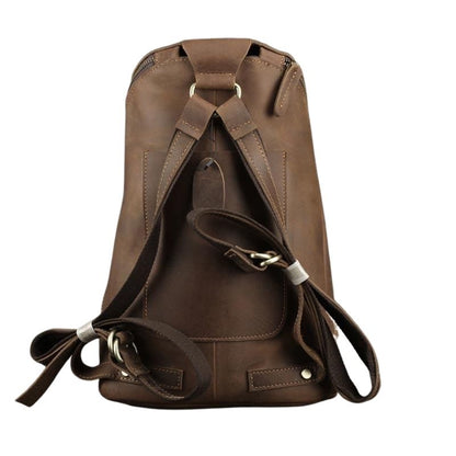 Vintage Leder Rucksack Tasche College