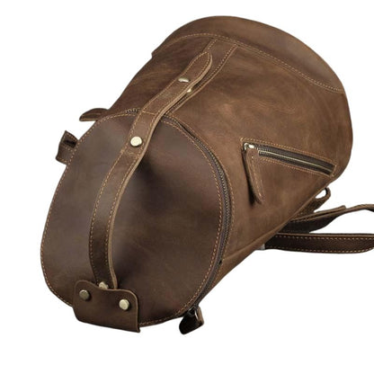 Vintage Leder Rucksack Tasche College