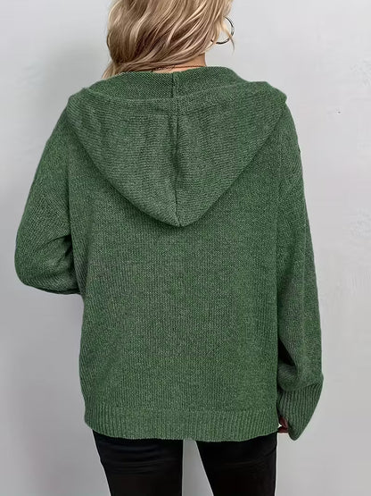 Karalina™ | Strickcardigan mit Zopfmuster und Knopfleiste