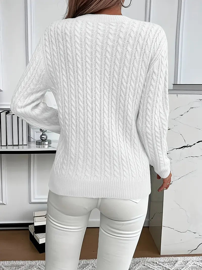 Bernila | Damen Kabelstrickpullover