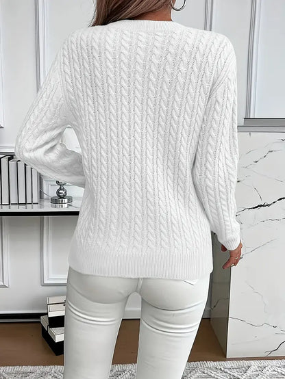 Bernila | Damen Kabelstrickpullover