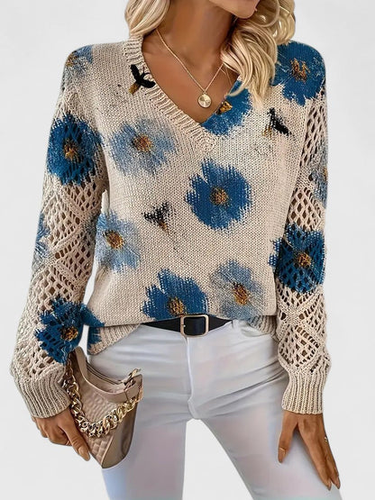 Aurelia – Eleganter Floral-Pullover