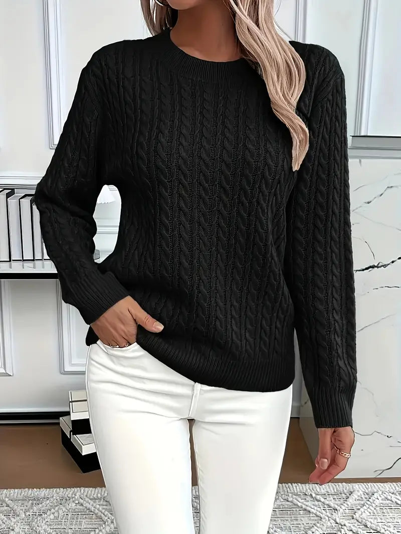 Bernila | Damen Kabelstrickpullover