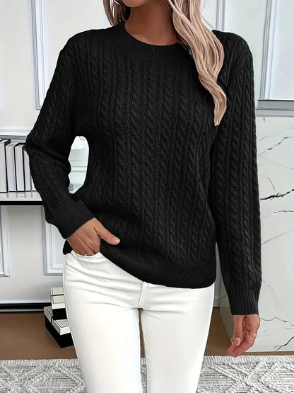 Bernila | Damen Kabelstrickpullover