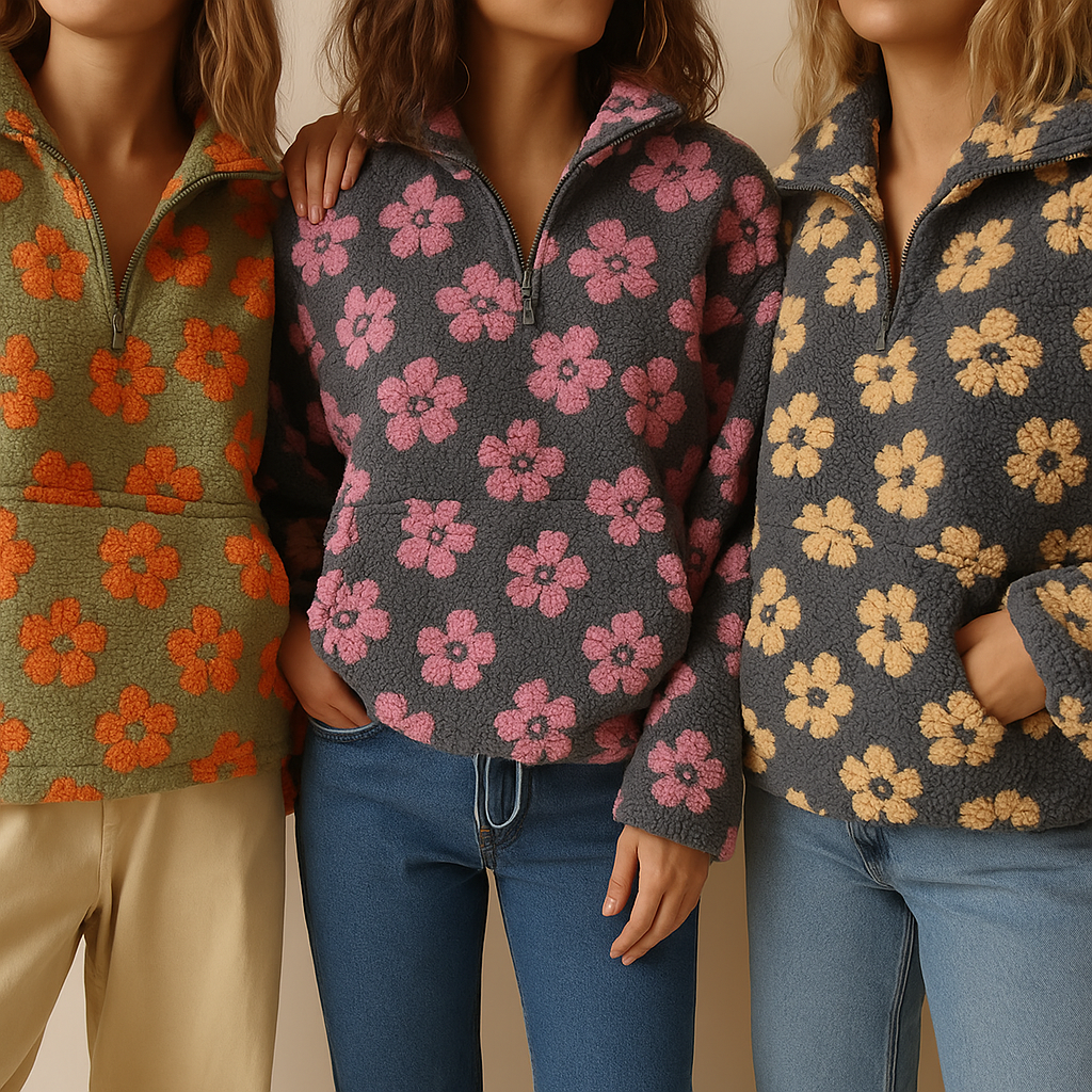 Célaine™ - Floraler Pullover mit elegantem Design
