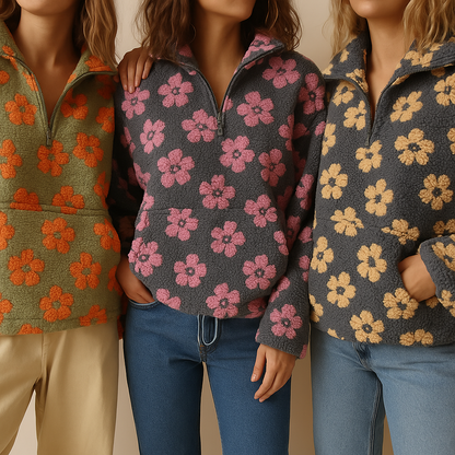 Célaine™ - Floraler Pullover mit elegantem Design