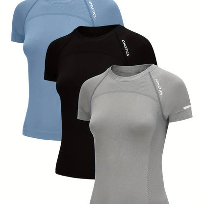 Active Flow Damen Sport T-Shirt Set (3er Pack)