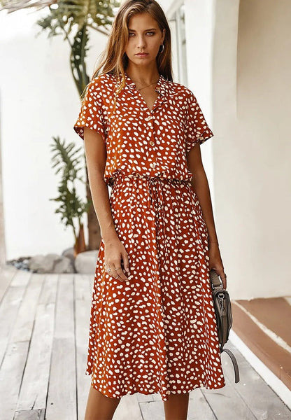 BENEDICTA I VINTAGE GEDRUCKTES KLEID