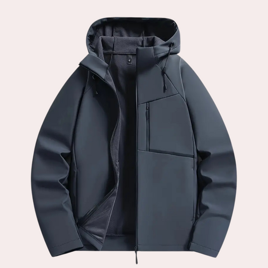 Herren Winter-Cordjacke mit Knopfleiste und isolierendem Innenfutter