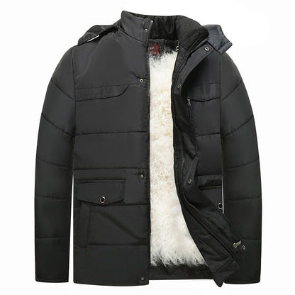 Herren Wintermantel mit dickem Innenfutter und flexiblem Ärmeldesign