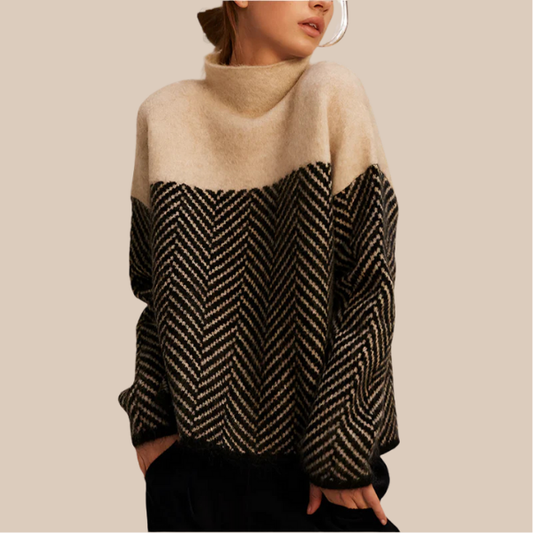 Adelie - Gestrickter Rollkragenpullover
