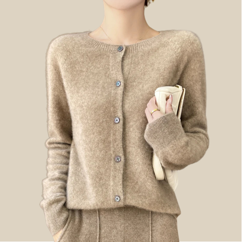 Aline - Gemütliche Kaschmir-Strickjacke