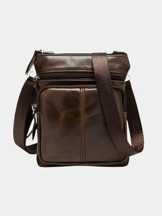Crossbody Lederschultertasche - Kreuz & Krone