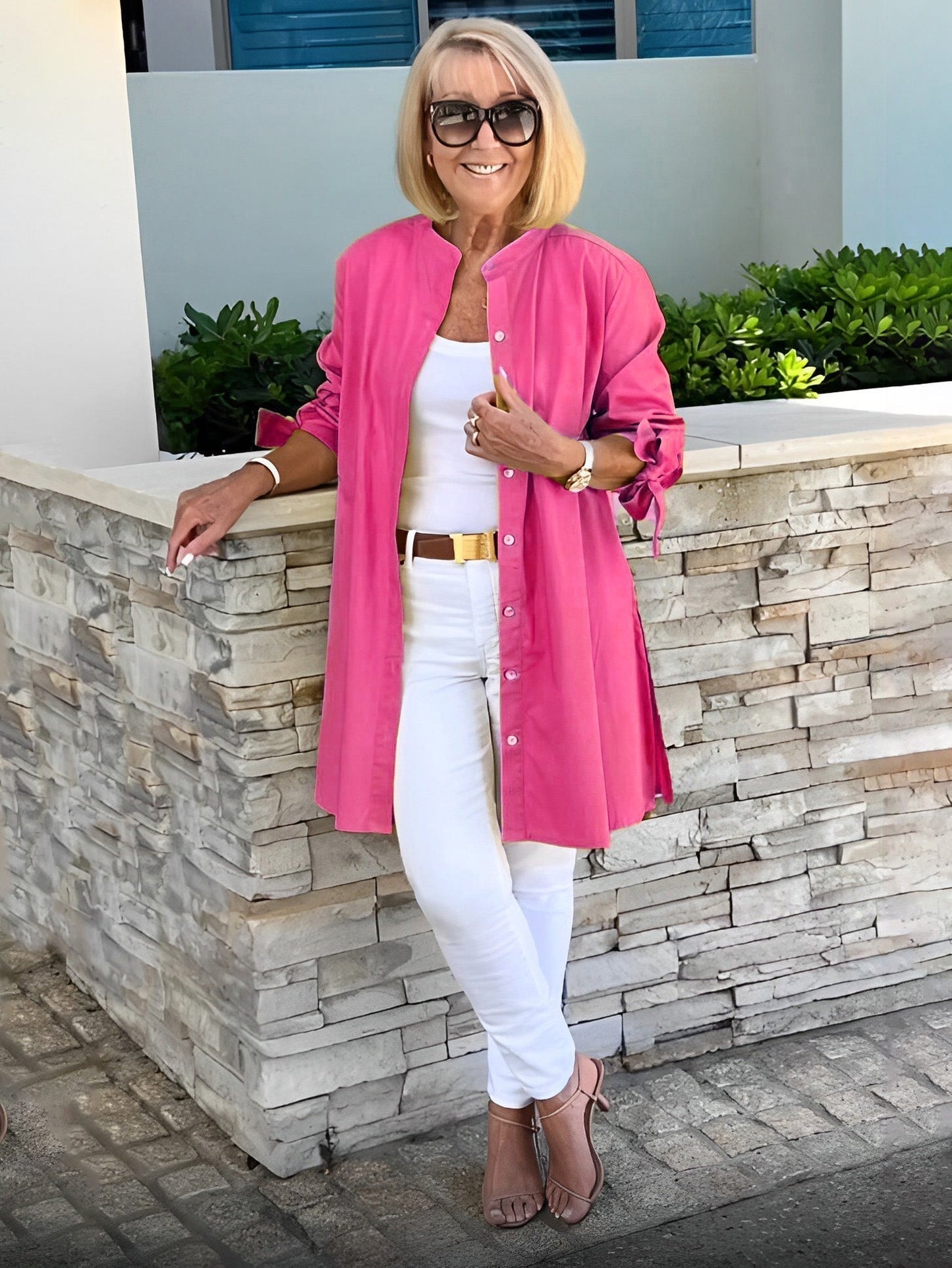 Lucia™ - Tunika-Shirt mit Knopfleiste