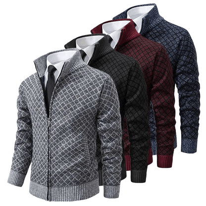 Windsor | Rautenstrick-Cardigan mit Reißverschluss