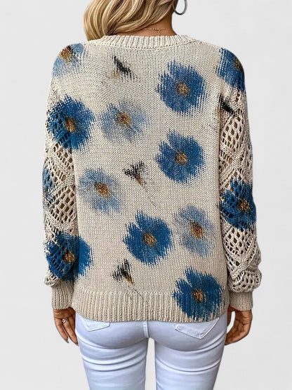 Aurelia – Eleganter Floral-Pullover
