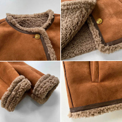 Rosalie | Jacke aus Schaffell mit Knöpfen