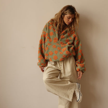 Célaine™ - Floraler Pullover mit elegantem Design
