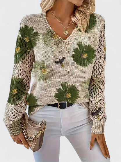 Aurelia – Eleganter Floral-Pullover