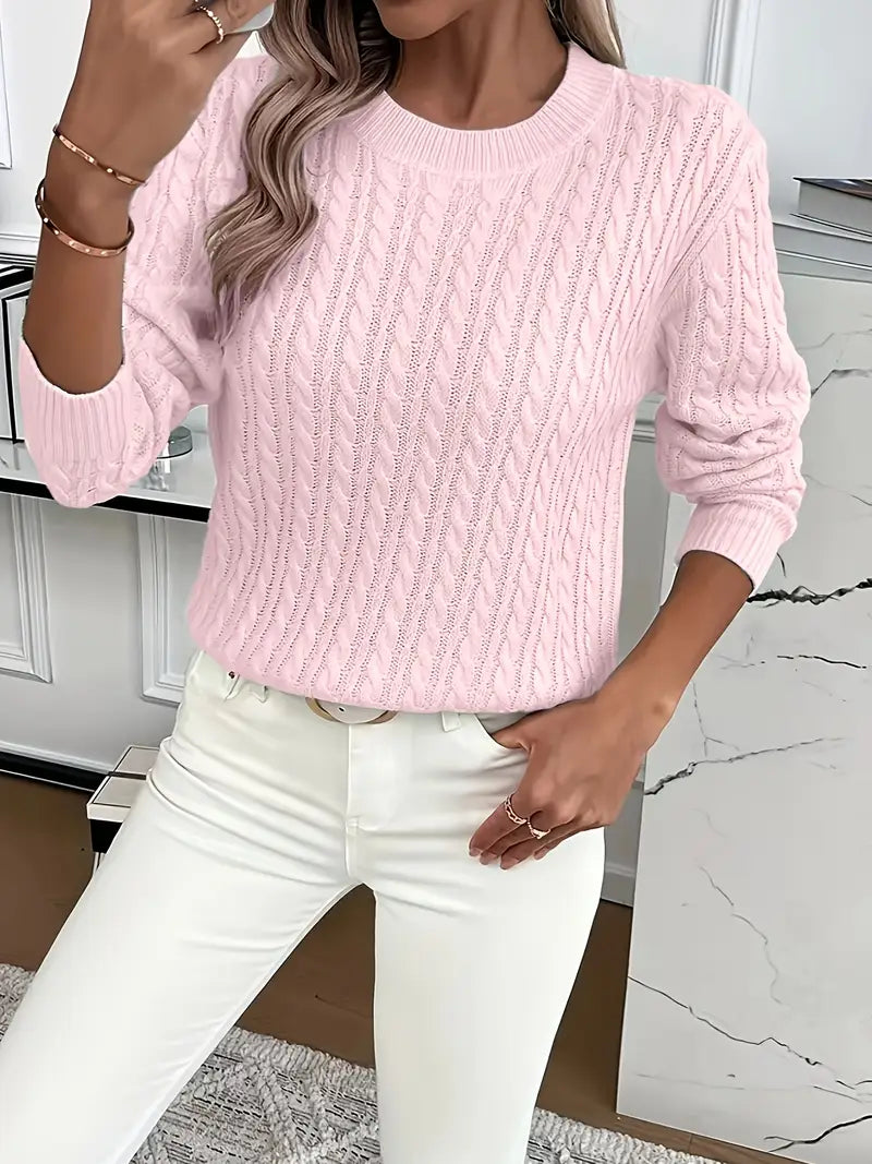 Bernila | Damen Kabelstrickpullover