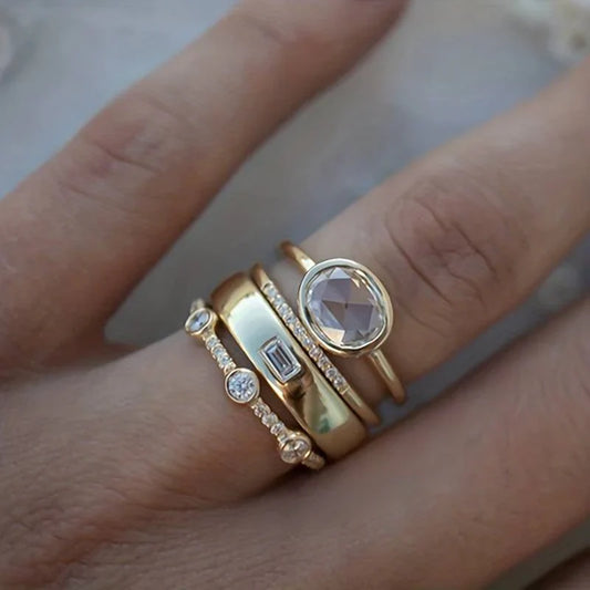 Sabine™ | Vintage Zirkonia Ring Set