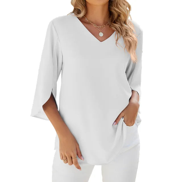 Cara™ | V-Ausschnitt Bluse